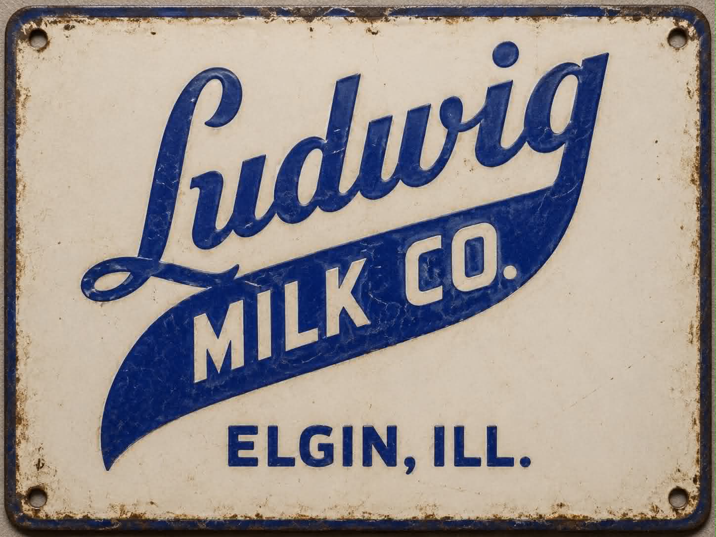 LUDWIG MILK CO. DAIRY ELGIN IL. 