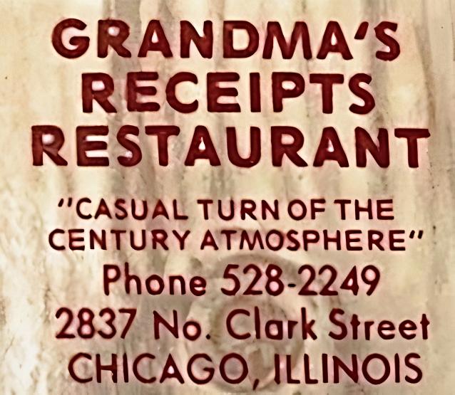 grandma's receipts 