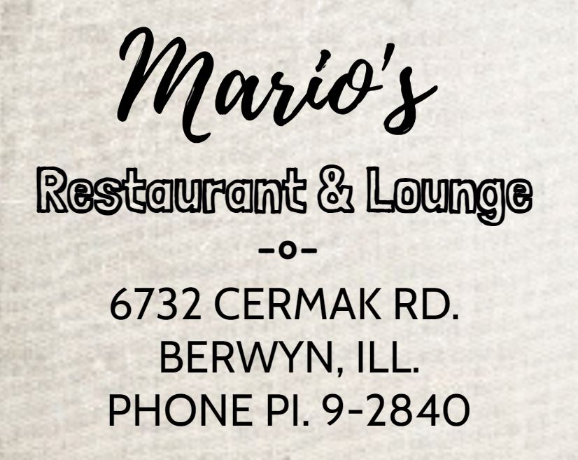 MARIO LANZA RESTAURANT MARIO'S LANZA'S CHICAGO 