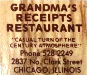 grandma's receipts 